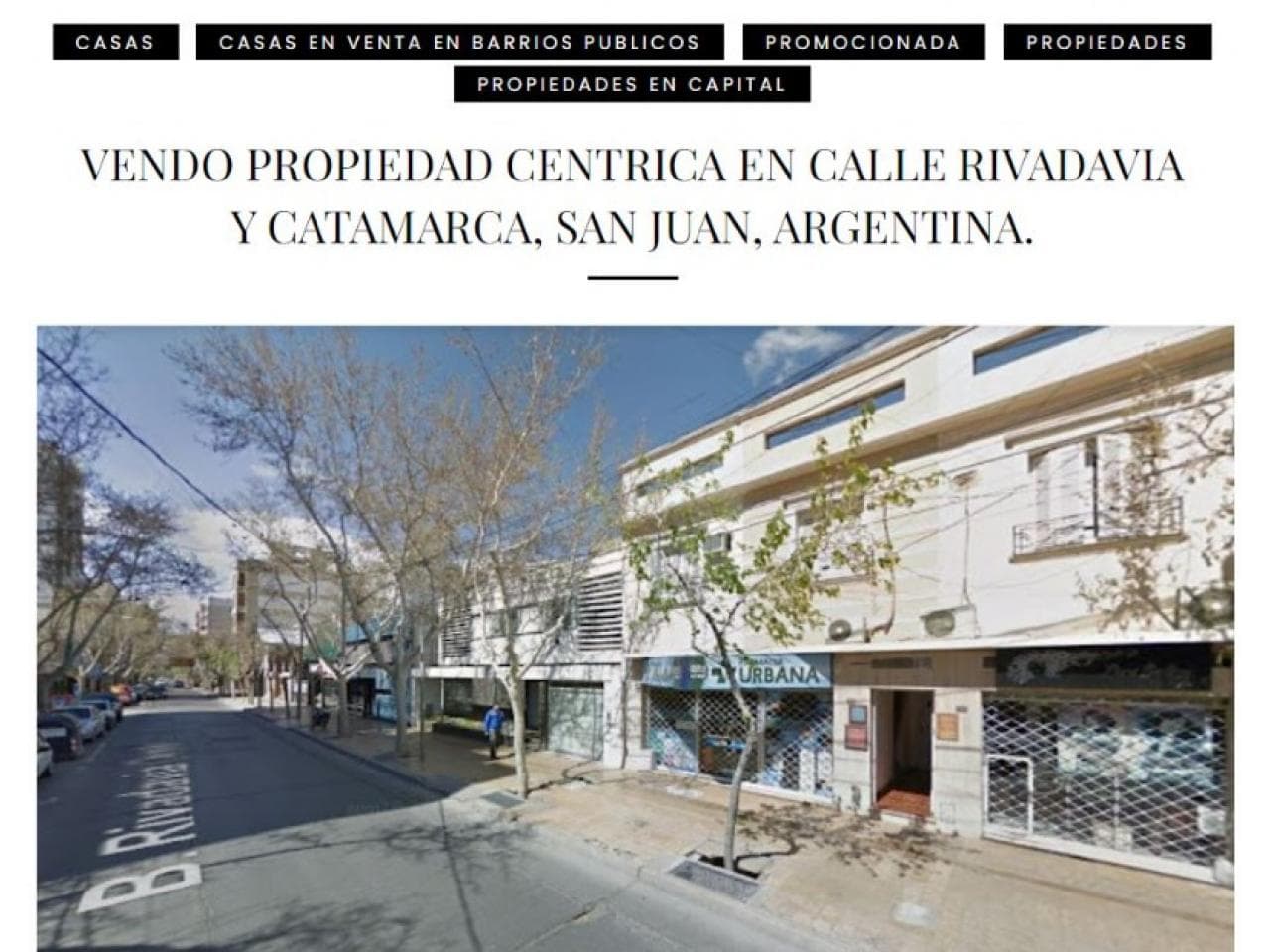 Super Oferta - Bajamos El Precio - Propiedad Céntrica Calle Rivadavia Y Catamarca, San Juan, Argentina.