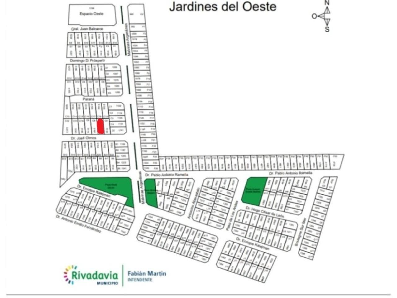 Lote En Jardines Del Oeste, Rivadavia