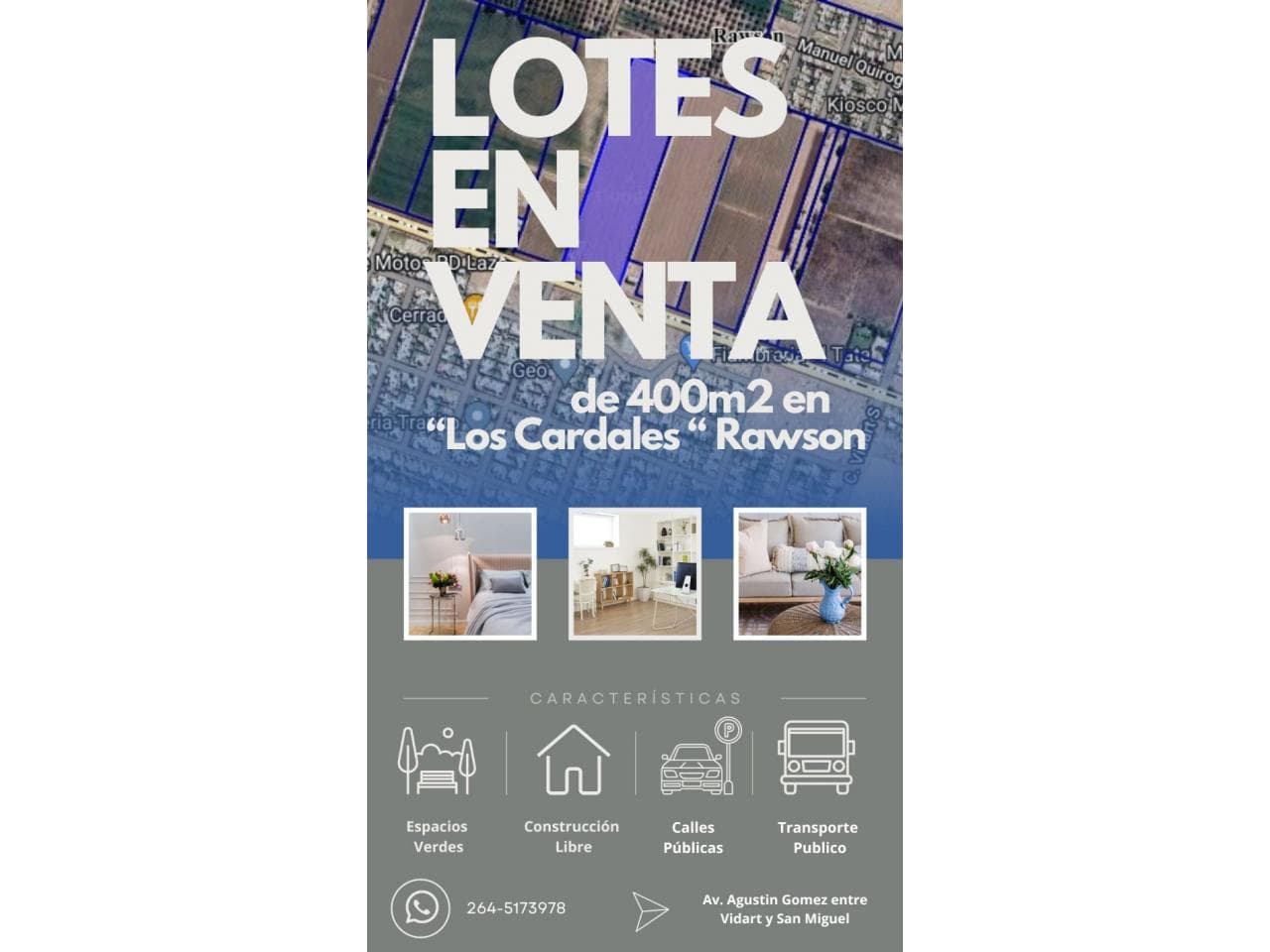 Los Cardales. Venta De Lotes Publicos Sobre Agustin Gomez