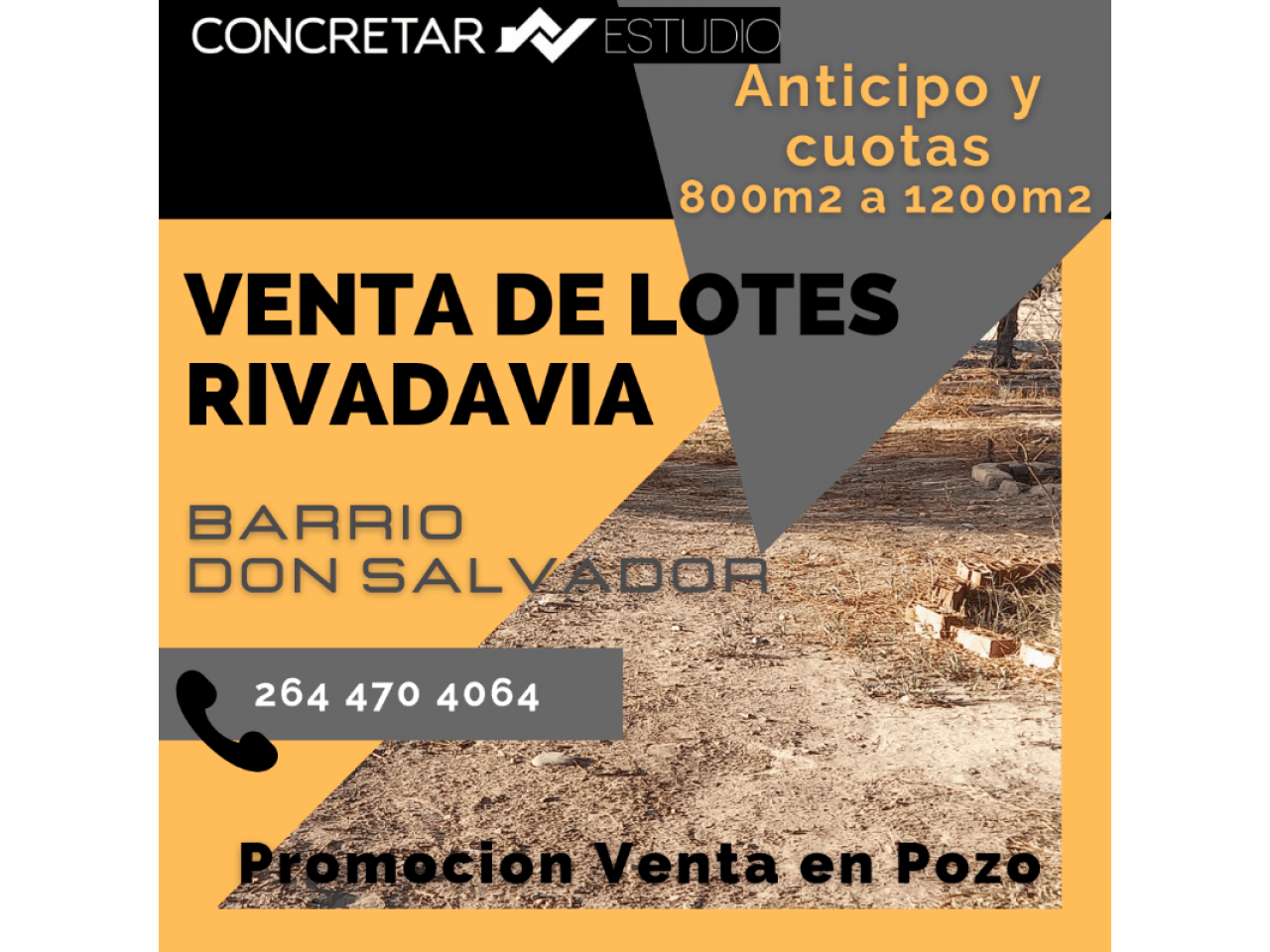 Venta. Lotes En Rivadavia - Financiación