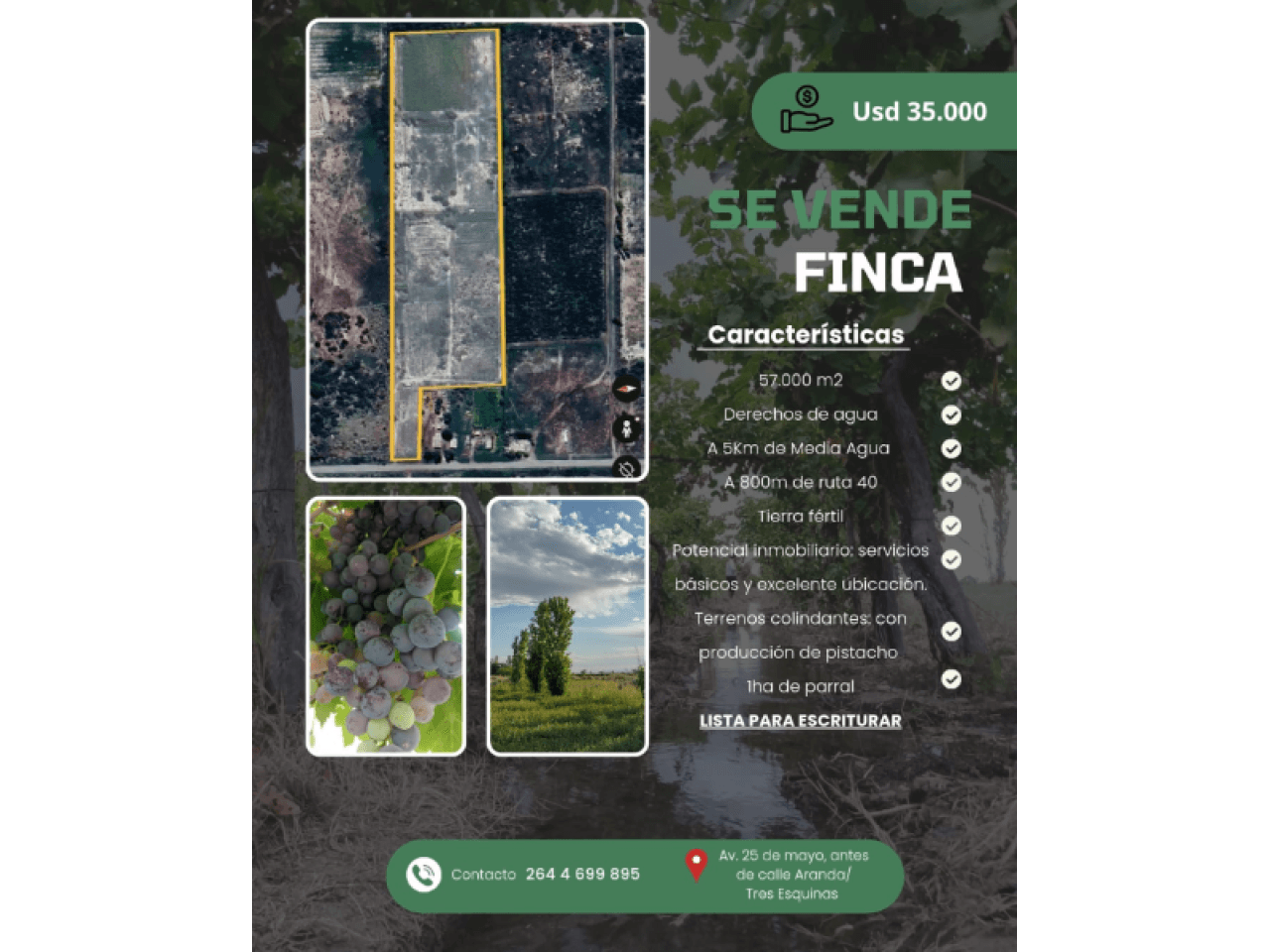 Finca Tres Esquinas, Sarmiento
