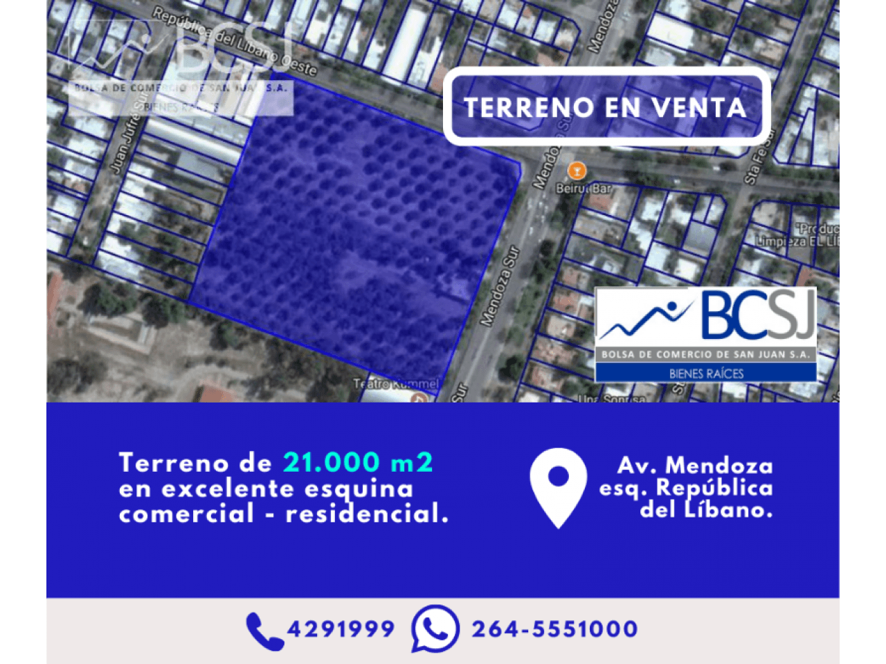 🔵venta - Excelente Terreno En Rawson  - Mendoza Y Rep Del Libano - Ref 1076🔵