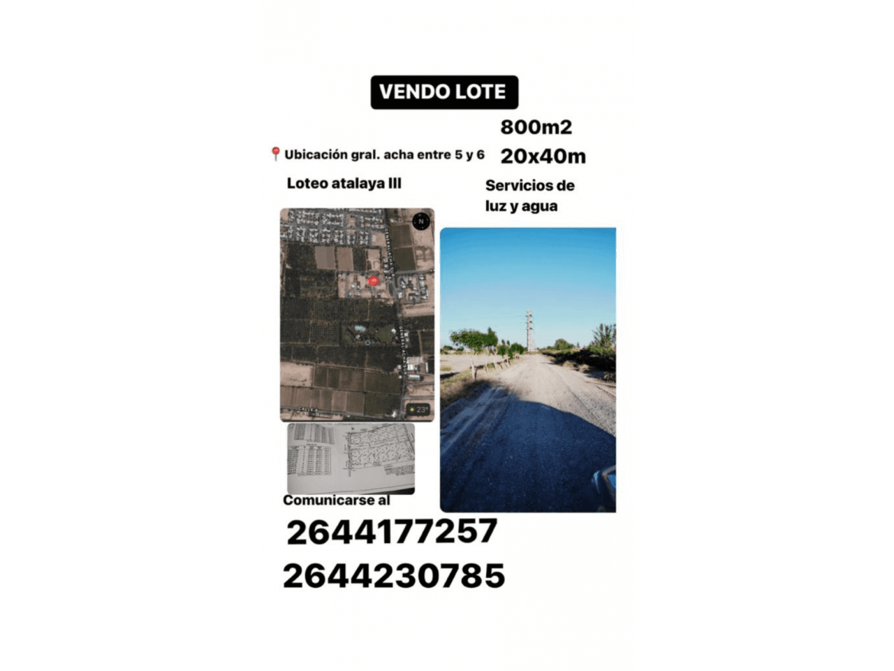 Venta. Lote 800m2 Calle General Acha Entre 5 Y 6