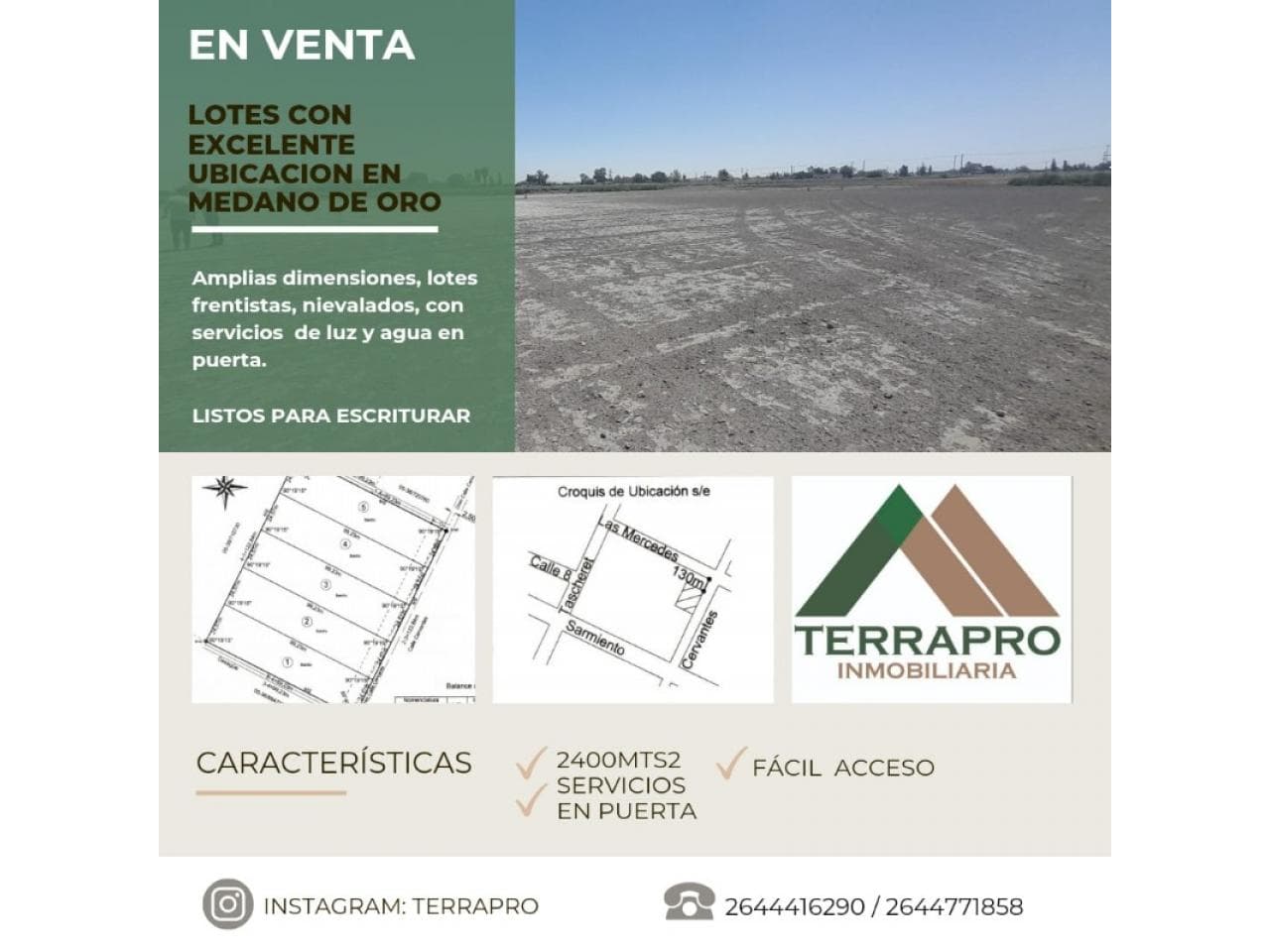 Venta. Lotes En Médano De Oro, Listos Para Escriturar