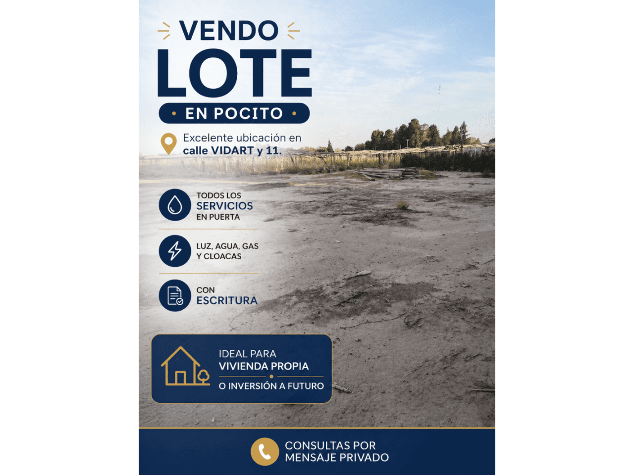 Venta. Lote De 660 Mts2. Pocito (tomo Vehiculo)