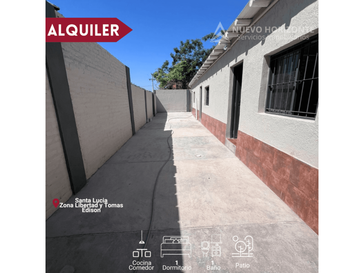 Alquiler. Departamento De 1 Dormitorio, Santa Lucía
