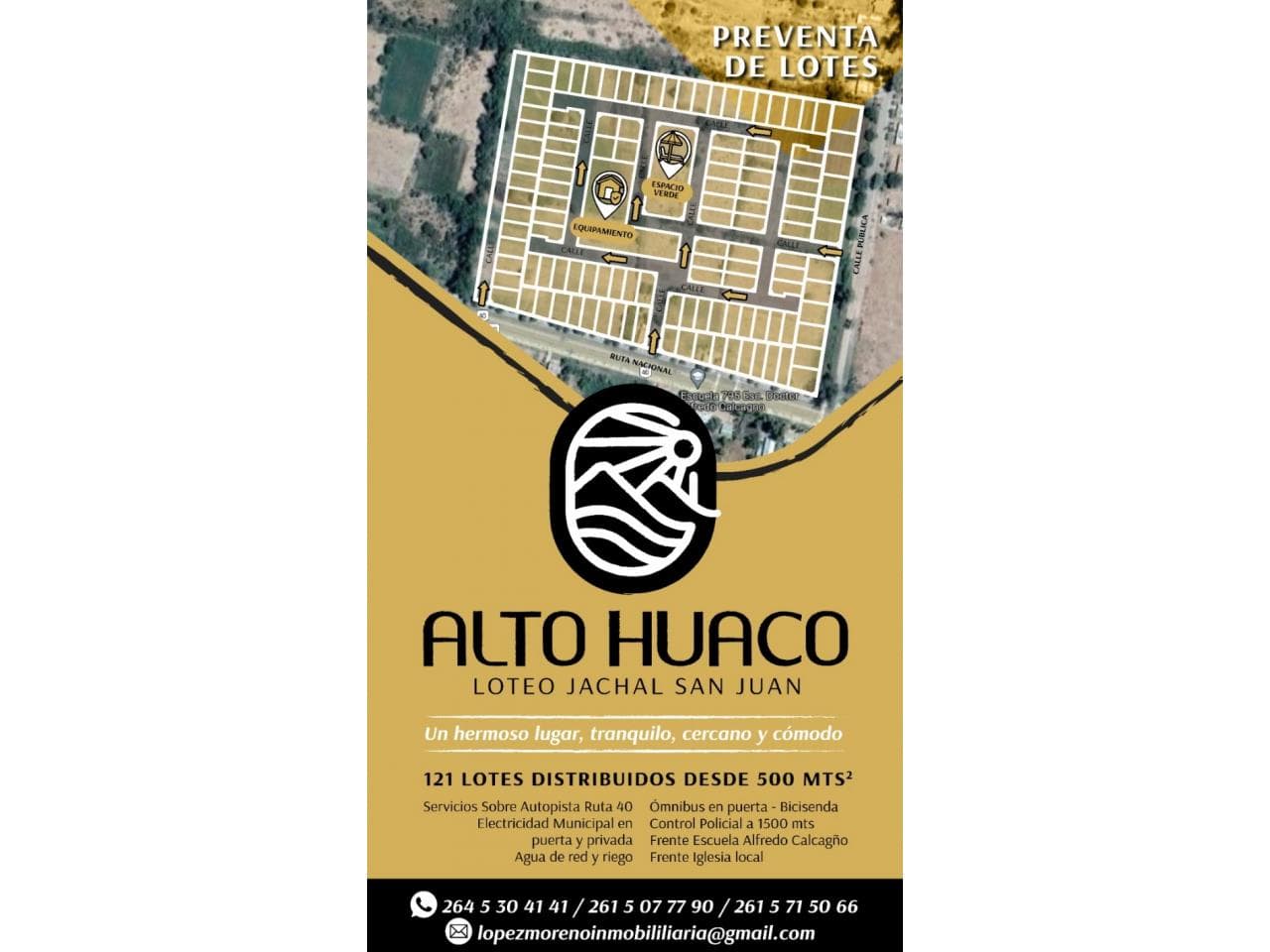 Venta. Lotes Alto Huaco Sobre Ruta 40. Jachal