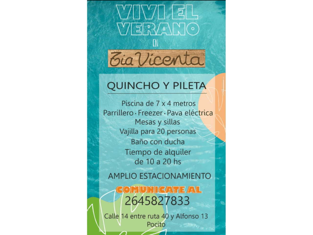 Pileta + Quincho Por Día 155827833