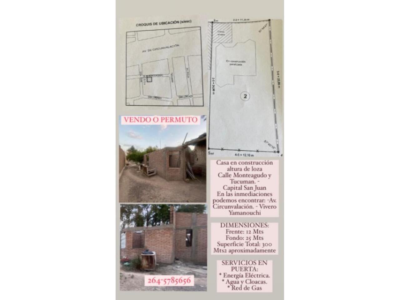 Venta. Lote Con Casa En Construcción Altura De Loza-  Capital