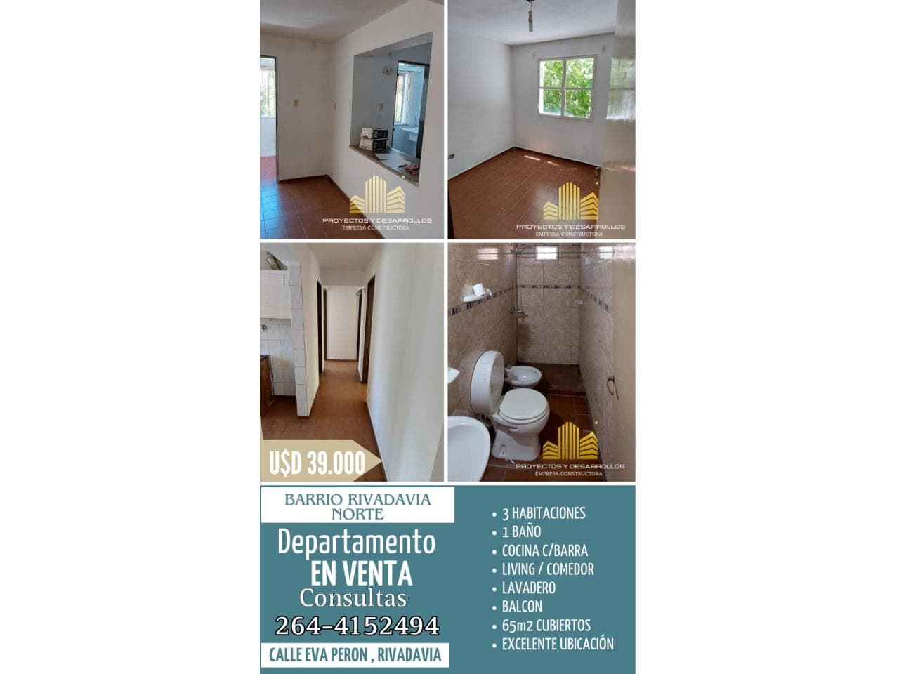 Venta. Departamento En Rivadavia