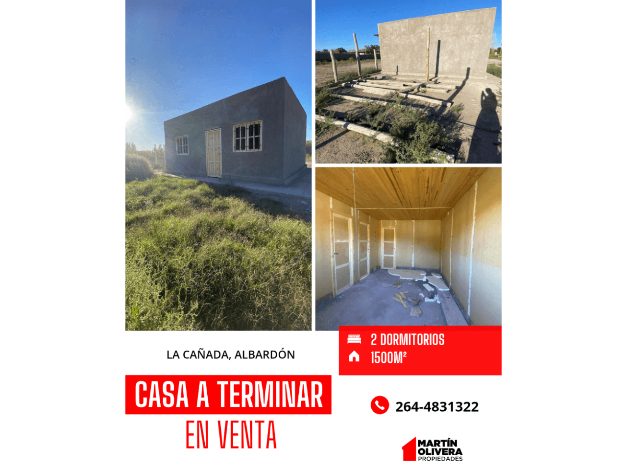 Venta De Casa A Terminar, Albardón