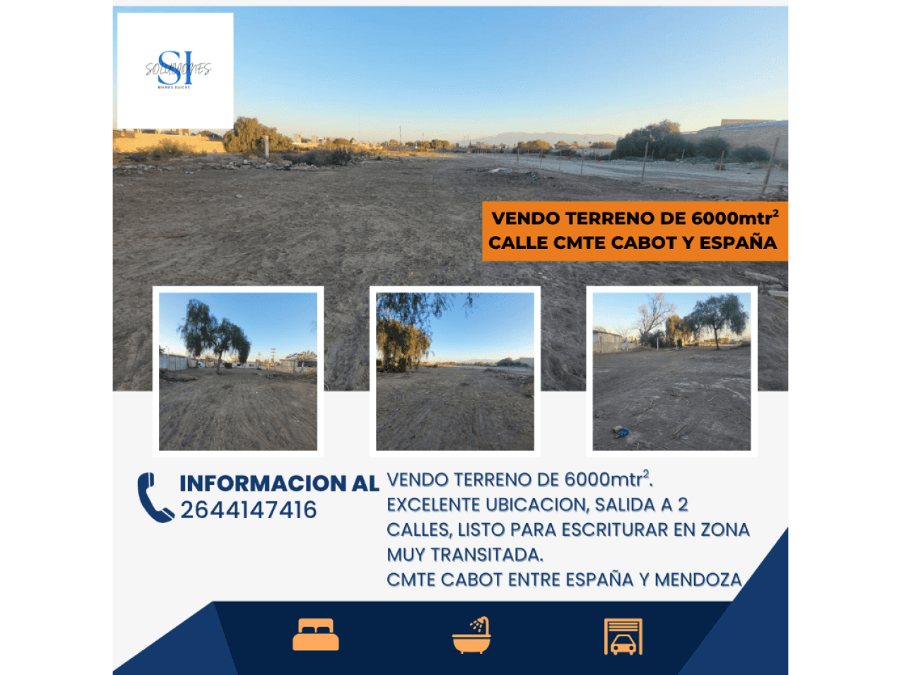 Venta O Alquiler De Terreno 6000mtrs Zona Calle Mendoza Y Cabot Salida A 2 Calles