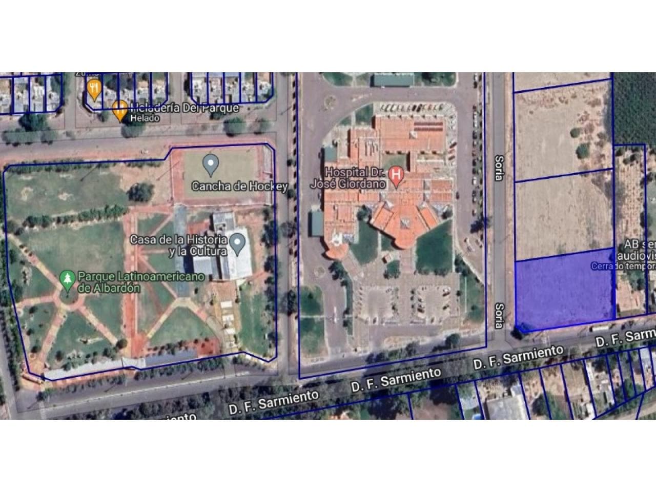 Oportunidad Inversion - Excelente Lote Albardon - Esquina Sarmiento Y Soria. Frente Al Hospital Y A 100 M Del Parque