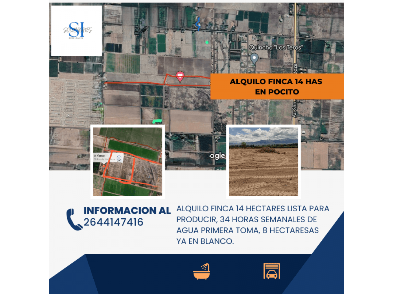 Alquilo Finca 14 Has En Pocito