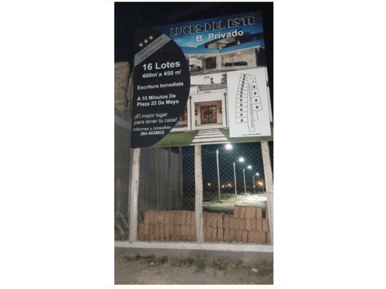 Lote En Santa Lucia 456 M2. Calle Libertador Pasando Luz Del Mundo