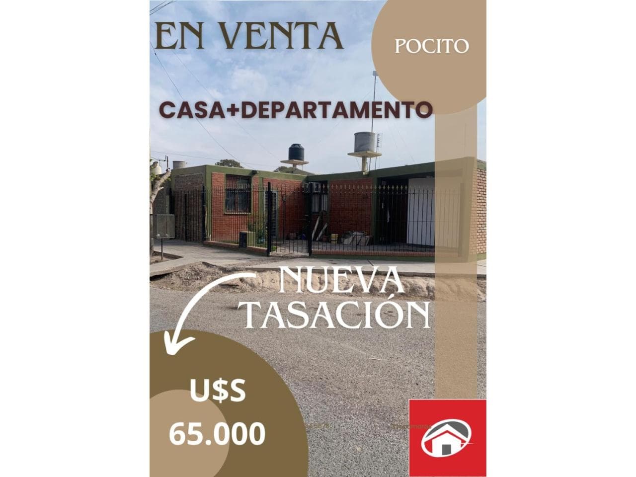 Inmobiliaria Vende Casa Y Departamento Con Entradas Independientes En Pocito