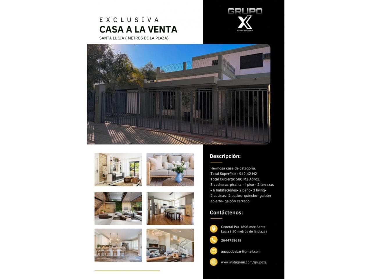 Venta. Casa De Categoría Santa Lucía. Gran Oportunidad.