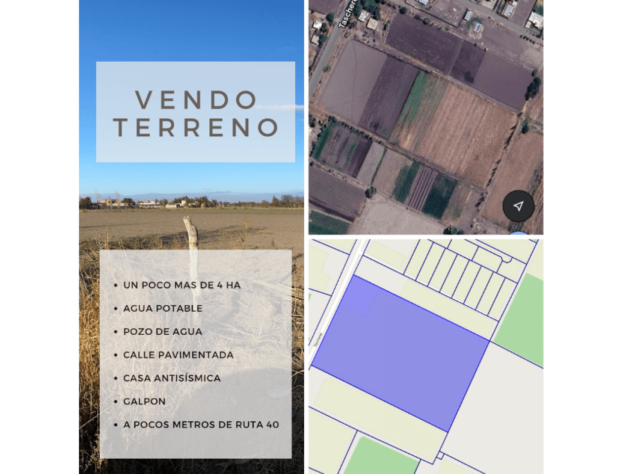 Venta Terreno En Pocito De 4.1ha