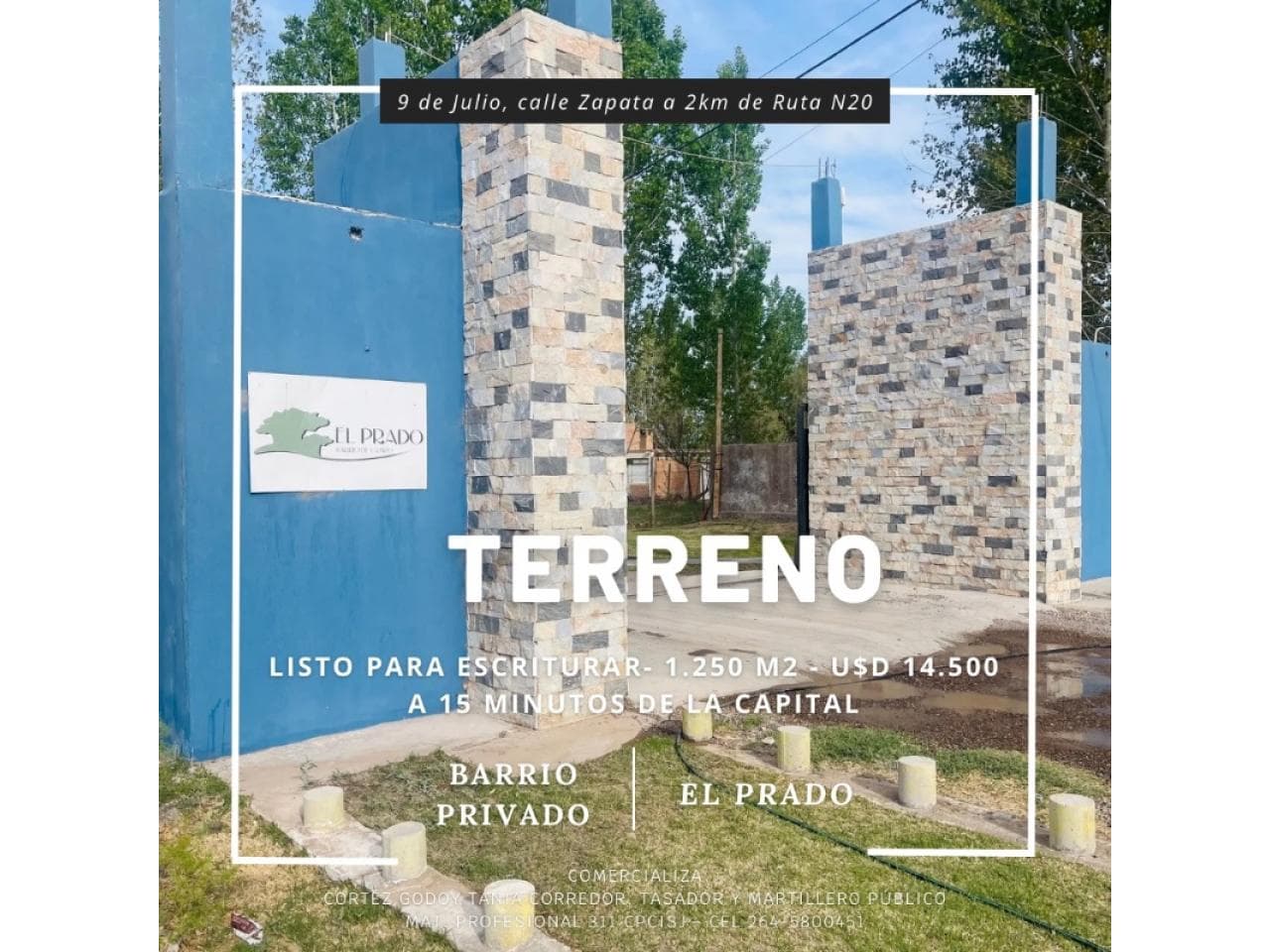 Venta Terreno - Barrio Privado - 1250m² 9 De Julio