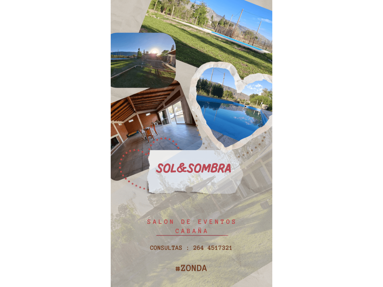 Alquiler. Cabaña Y Salon De Eventos Sol&sombra. Zonda