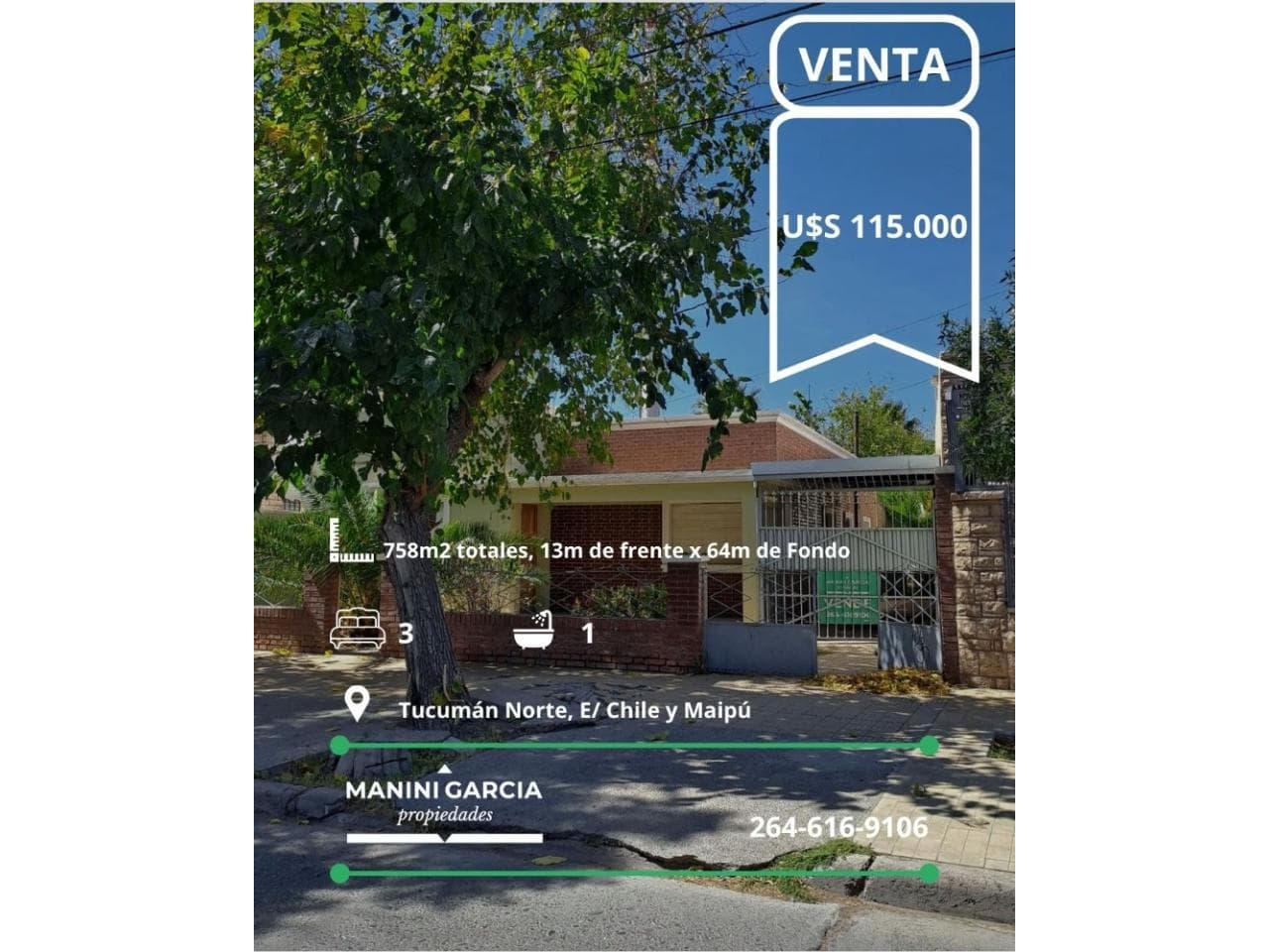 Venta Lote 758 Mts2 - Ideal Desarrollo. Tucuman 471 N - Capital