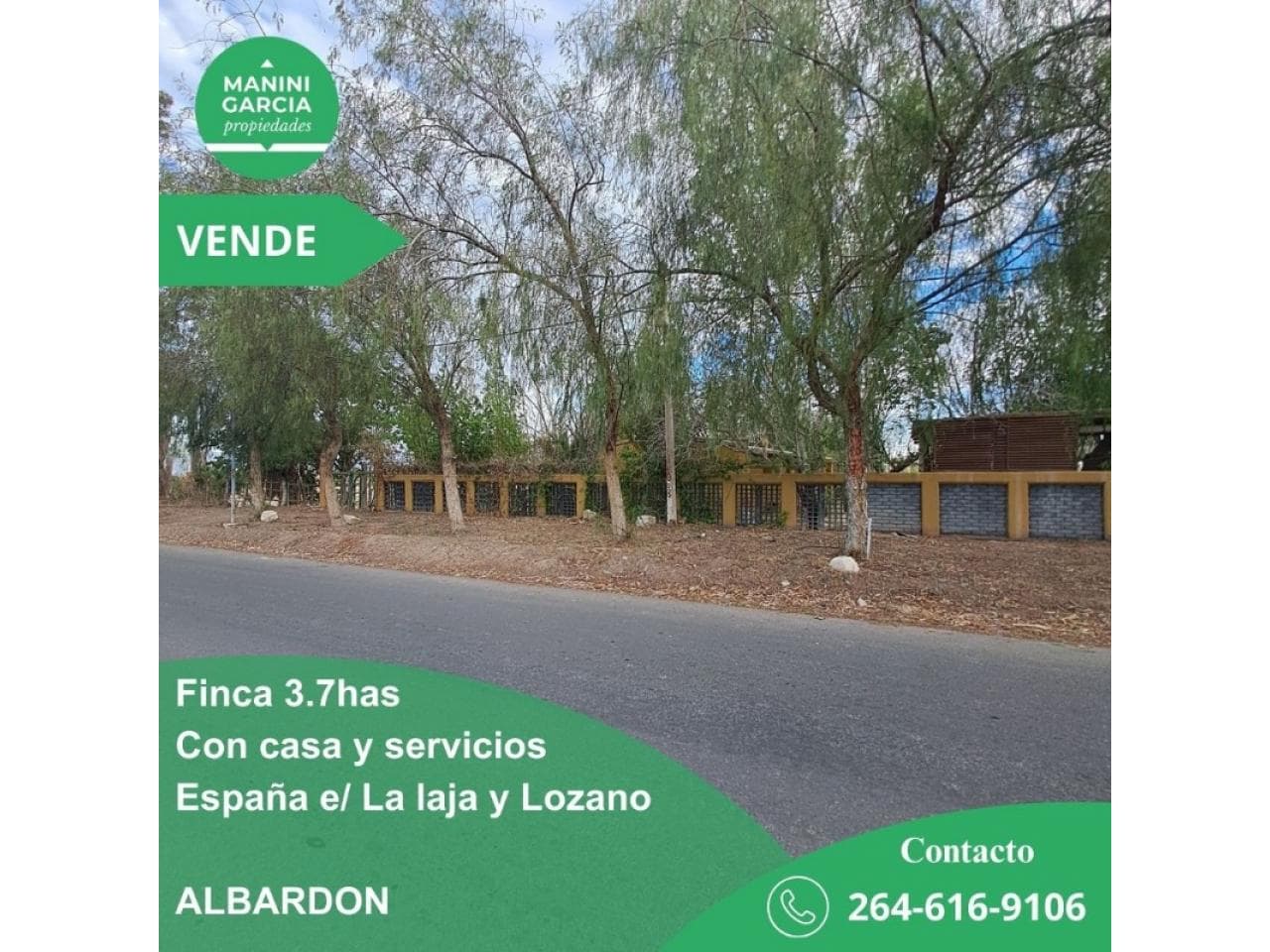 Venta Albardon - Finca 3.7  Has - Sobre Calle España