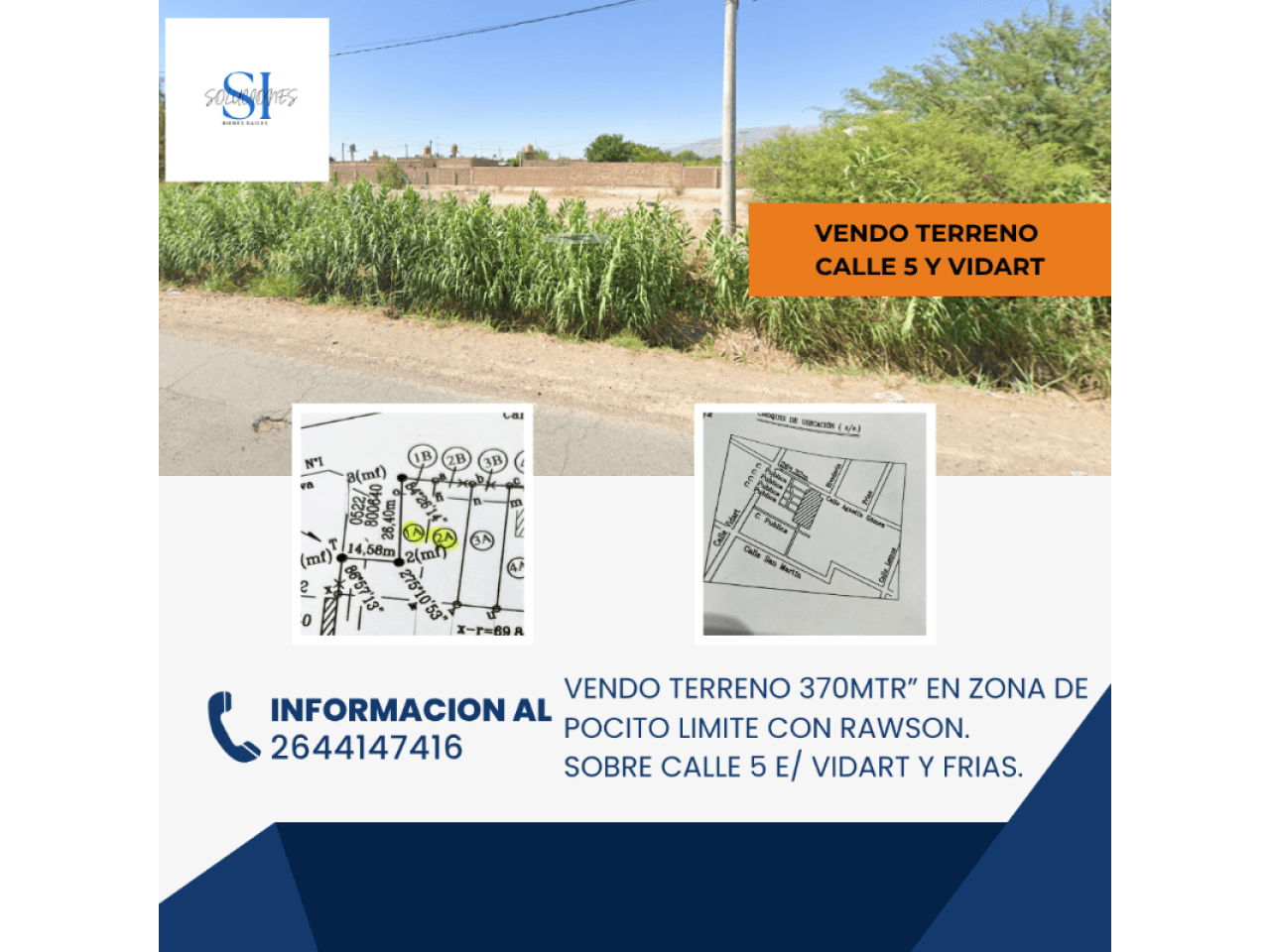 Vendo Terreno Calle 5 Y Vidart