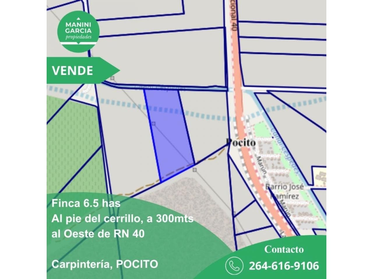 Venta. Finca En Blanco - 6.5 Hectáreas - Carpintería - Pocito