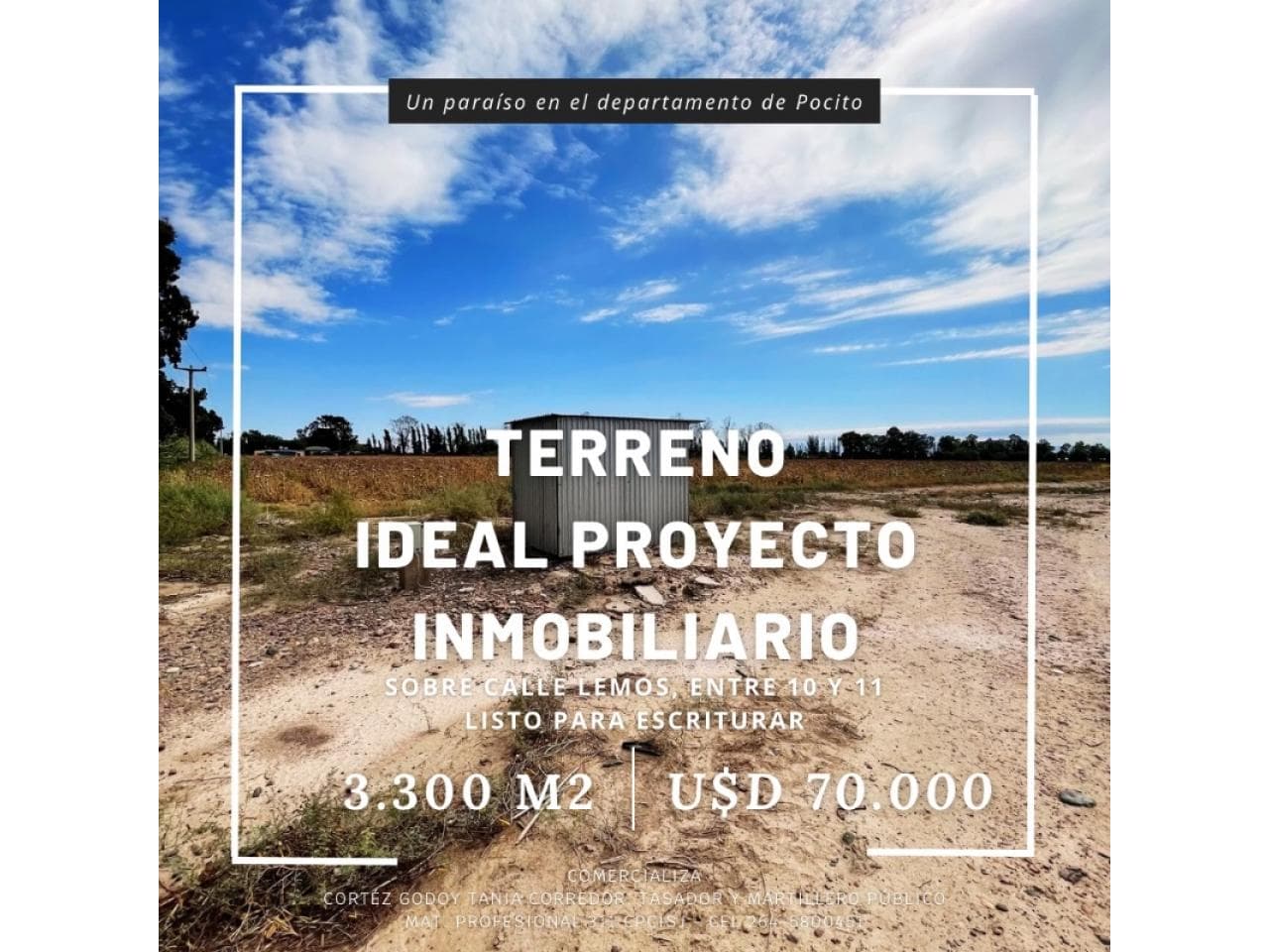 Venta Terreno De 3300m² En Pocito  Ideal Para Proyecto