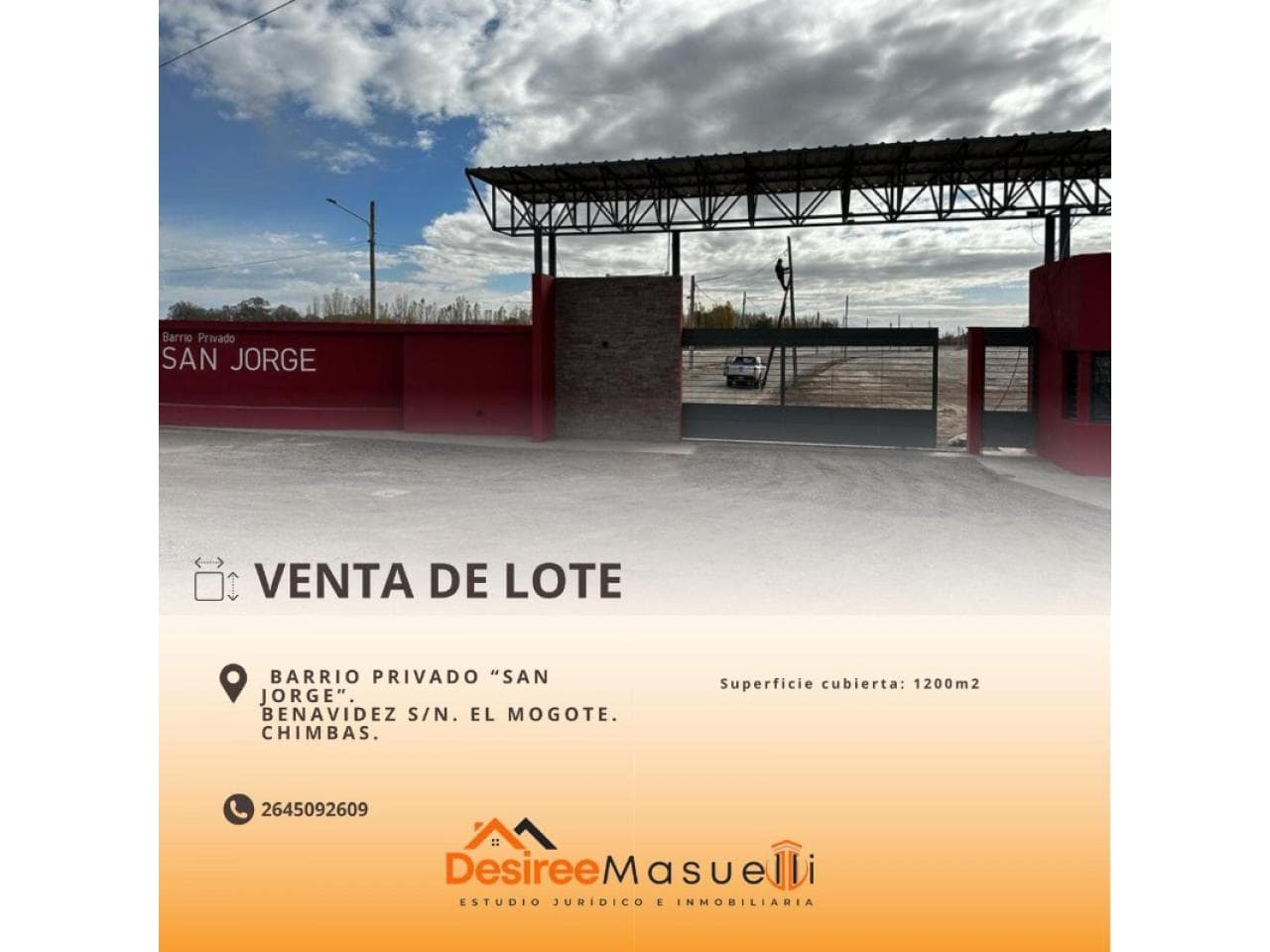 Venta Lote En Barrio Privado "san Jorge"- Chimbas- San Juan