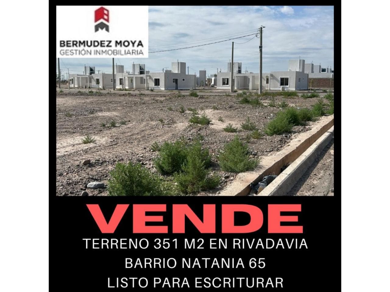 Venta. Terreno En Rivadavia, 351 M2, Barrio Natania 65 Listo Para Escriturar