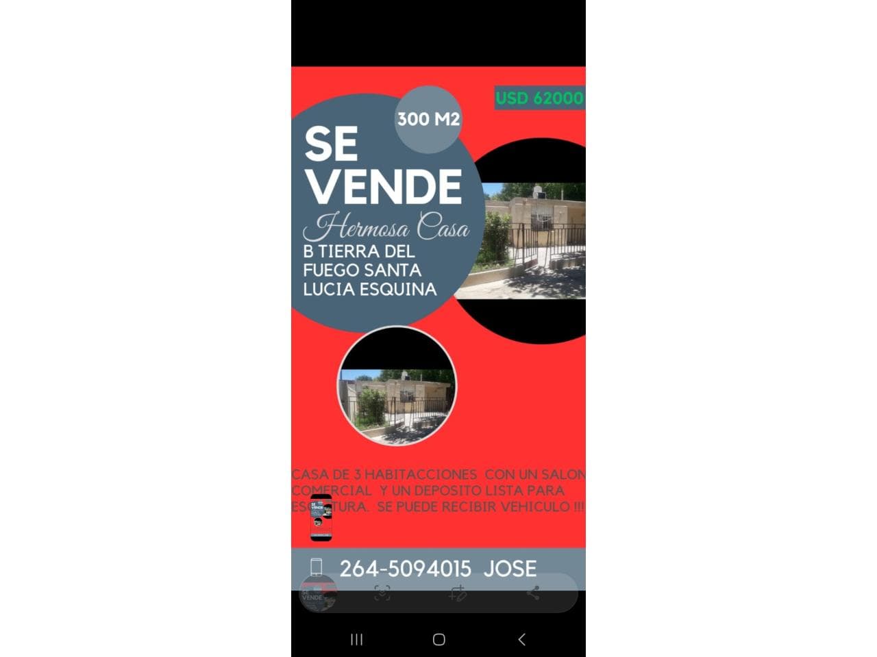 Oportunidad  Casa De Tres Habitaccion  En Santa Lucia Esquina