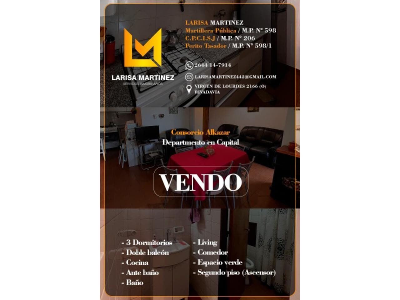 Venta De Departamento En Capital, Consorcio Alkazar.-