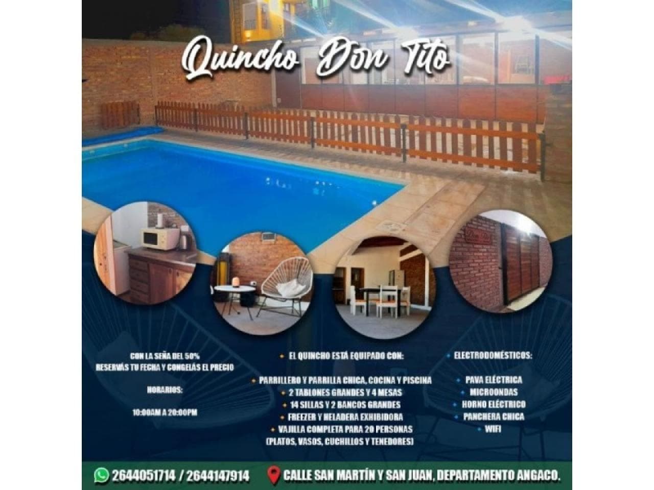 Alquiler De Quincho - En Angaco -