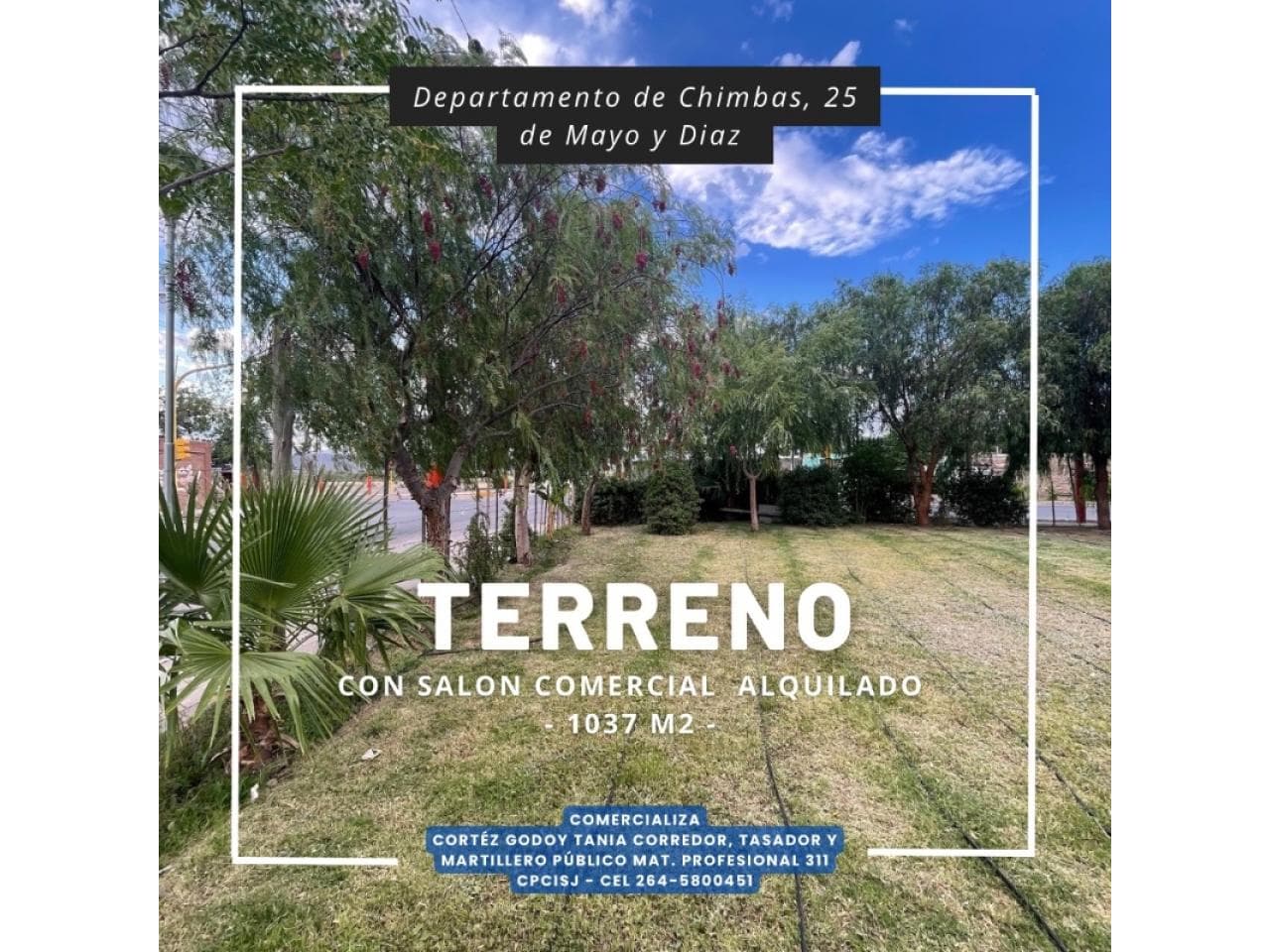 Venta De Terreno, 1037m². Chimbas