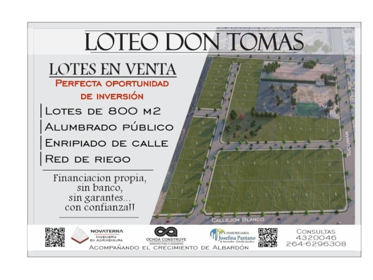 ⛱albardón Loteo Don Tomas; Ahora Podes Comprar Tu Lote Totalmente Financiado U$s 14.000 Tel 2646296308