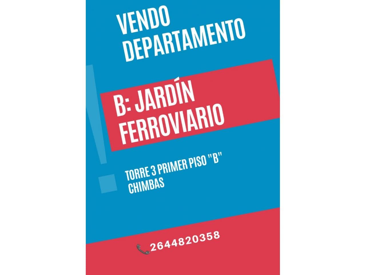 Vendo Dpto, 2 Dormitorios. Excelente Estado. Chimbas