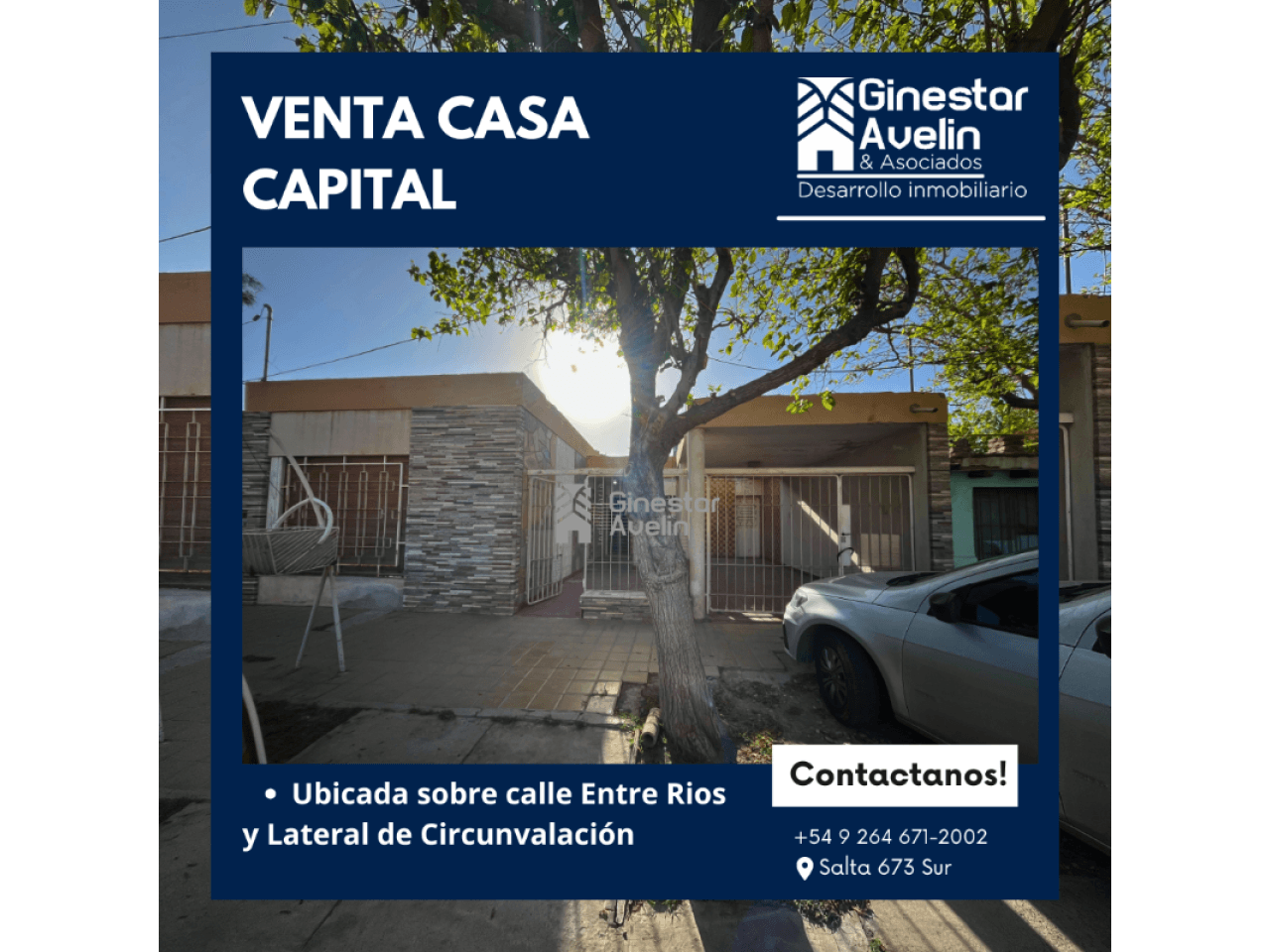 Venta - Casa - Capital - Apta Credito Hipotecario - Sobre Calle Entre Rios - A Mts. De Av. Circunvalación. Capital
