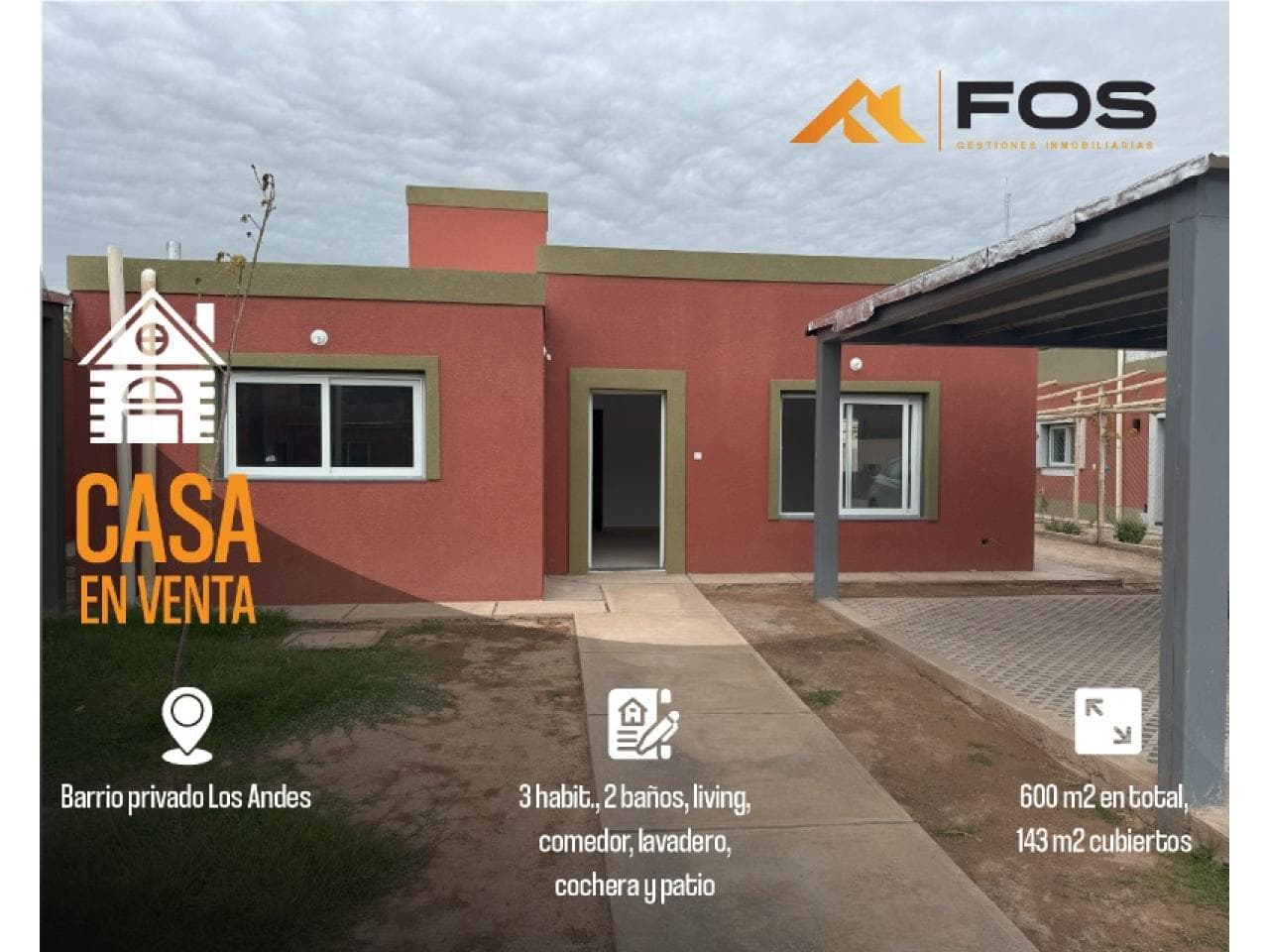 Venta - Casa Apta Crédito Hipotecario En Barrio Privado Los Andes - Santa Lucia