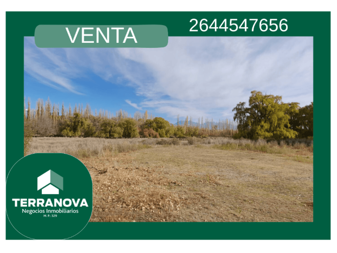 Venta. Lote. 3600 M2 En Iglesia