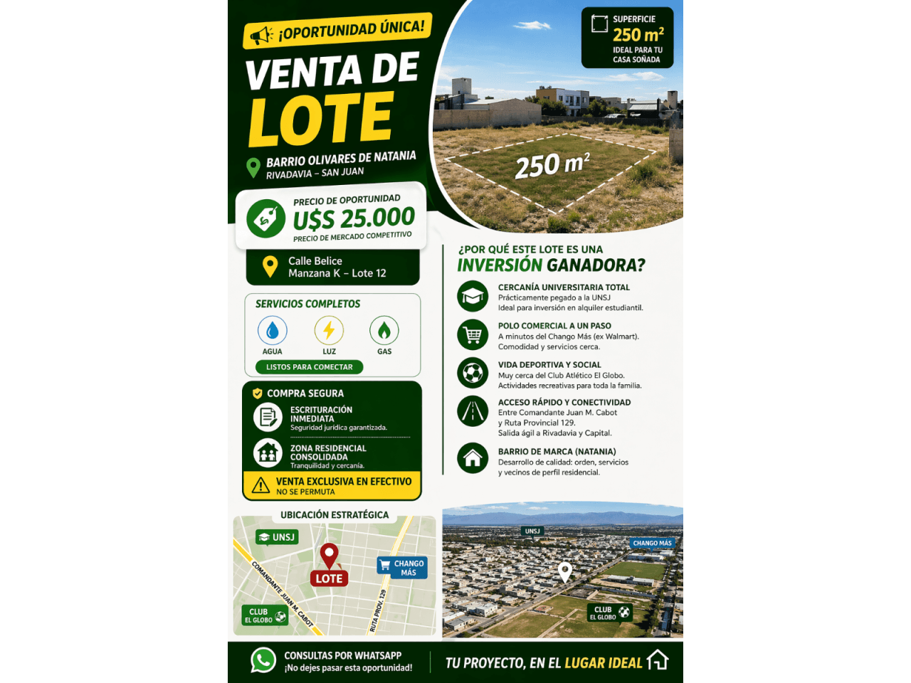 Tu Lote Propio En Barrio Olivares 🌳 Natania - Rivadavia, San Juan.
