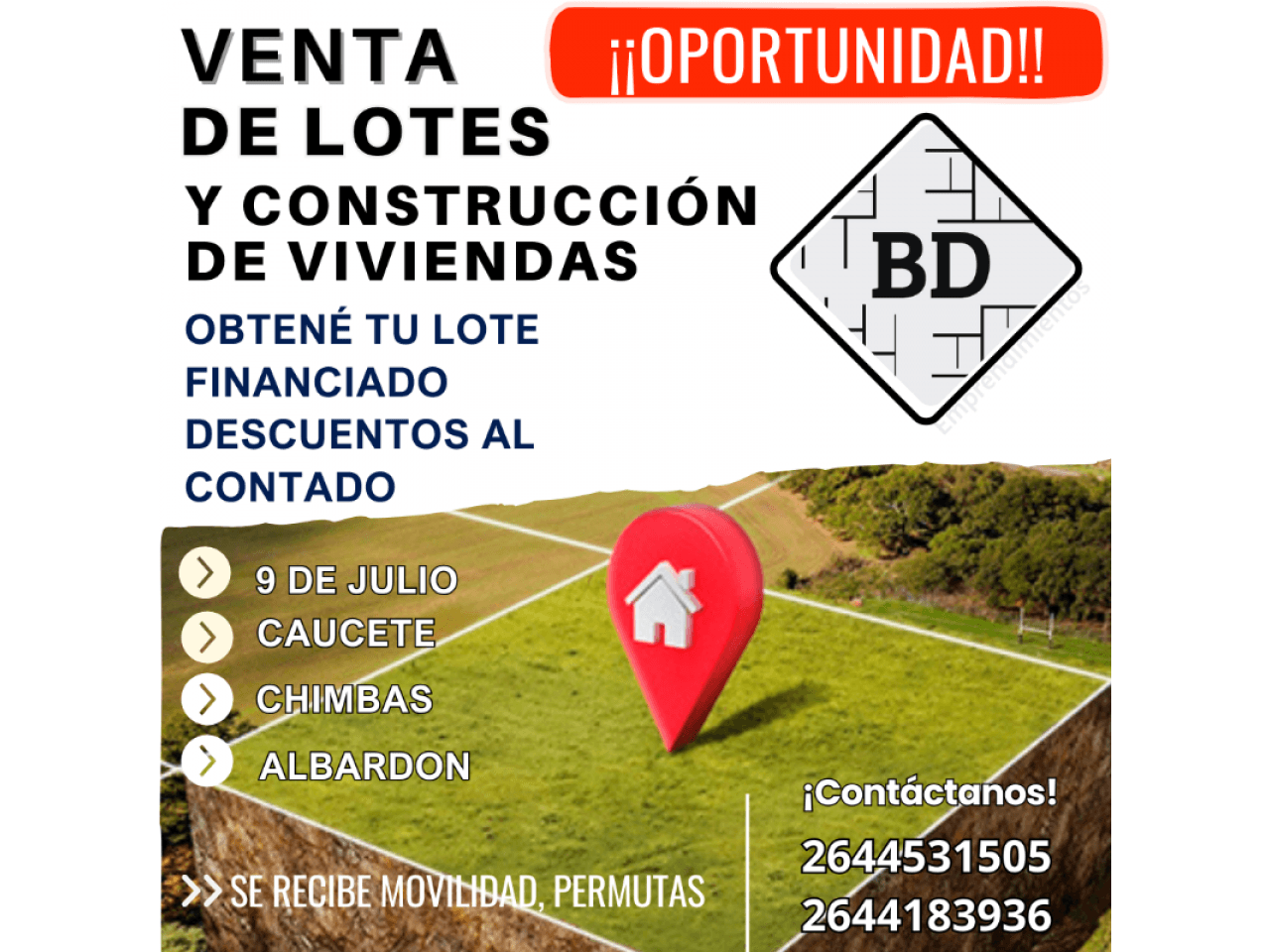 Venta De Lotes, Y Construcción De Viviendas. Capital
