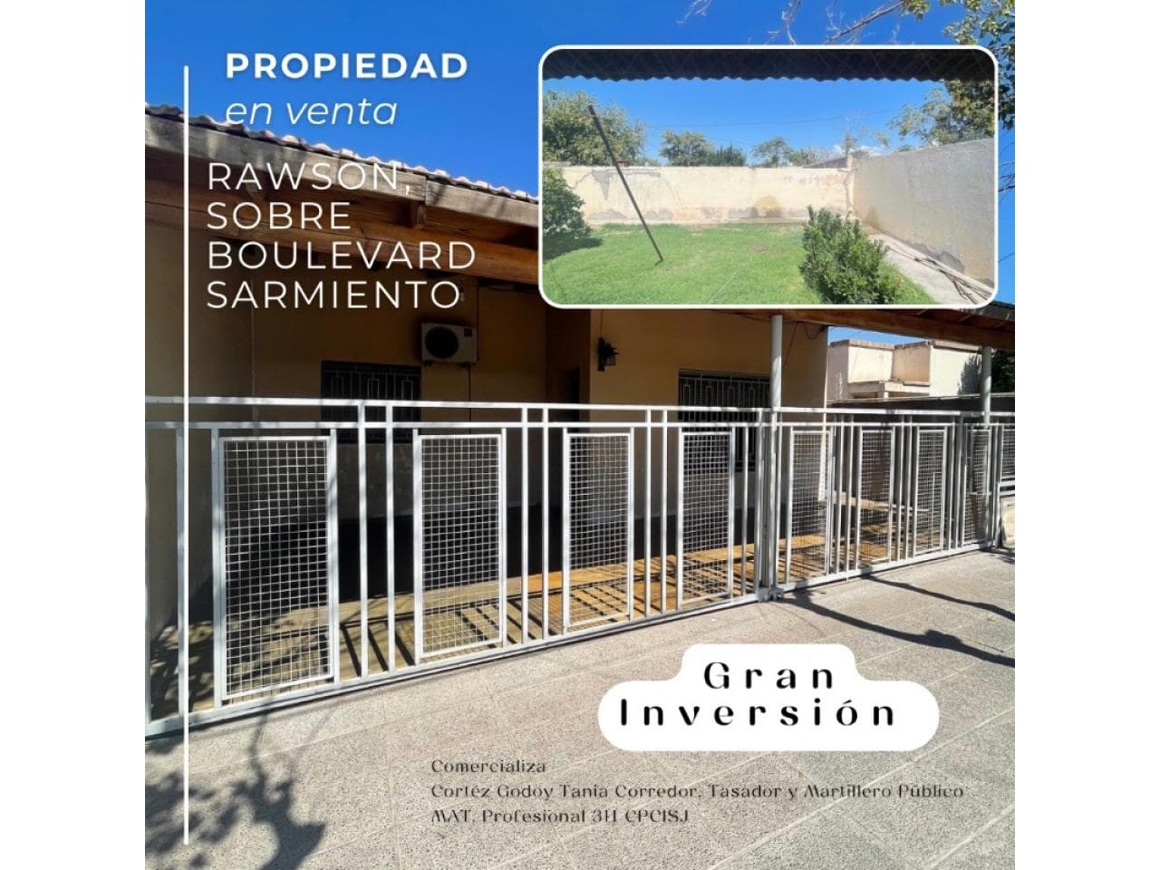 Casa En Venta, Rawson Sobre Boulevard Sarmiento A Una Cuadra De Calle Mendoza