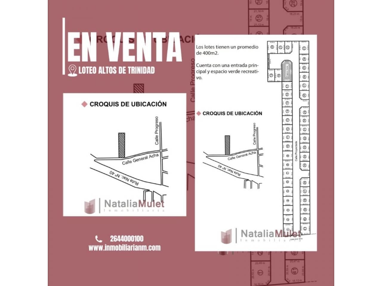 Venta. Loteo Altos De Trinidad, Rawson