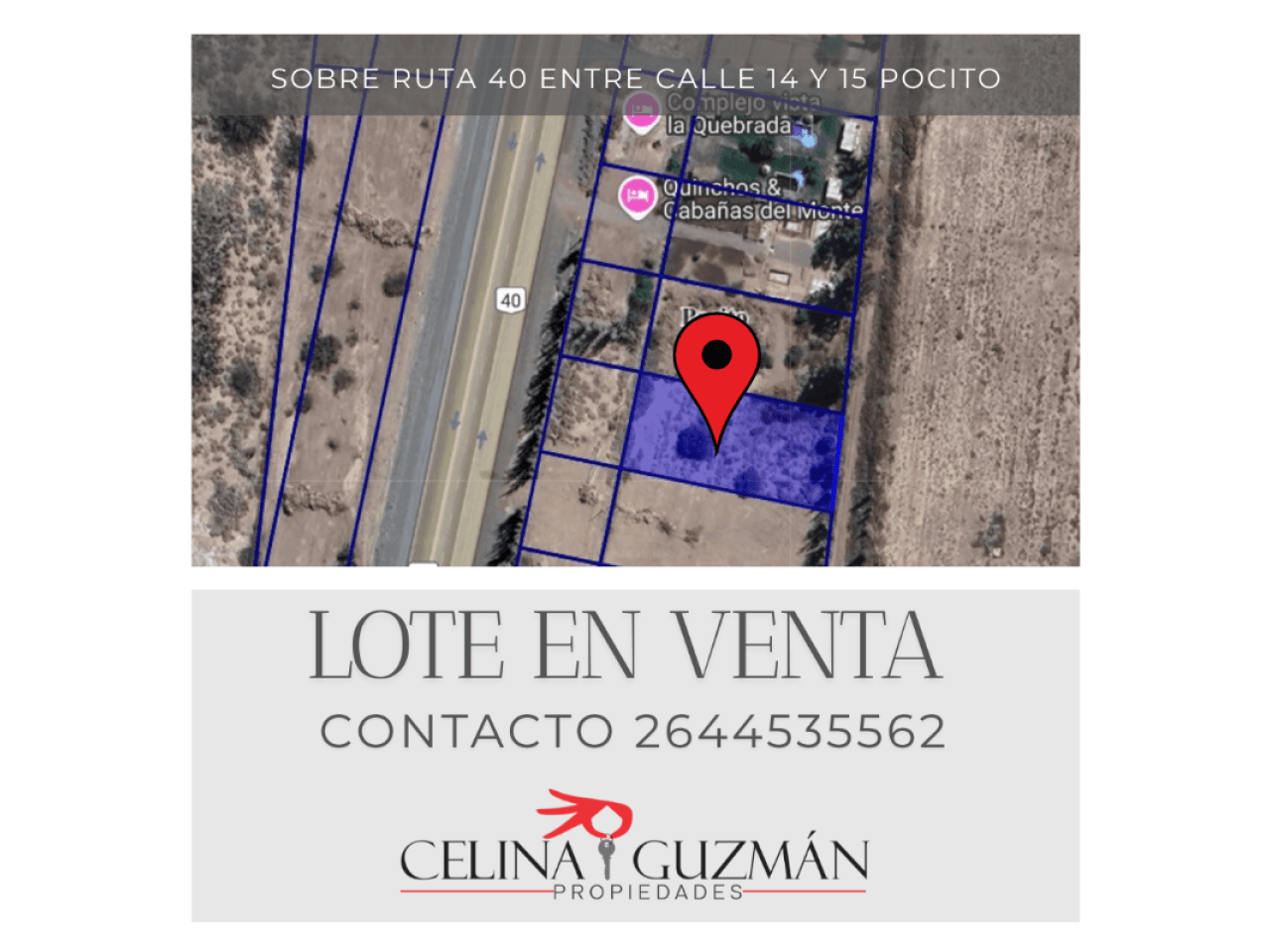 Celina Guzmán Propiedades Vende📃🖊️ ¡excelente Oportunidad De Inversión Sobre Ruta 40 En Pocito