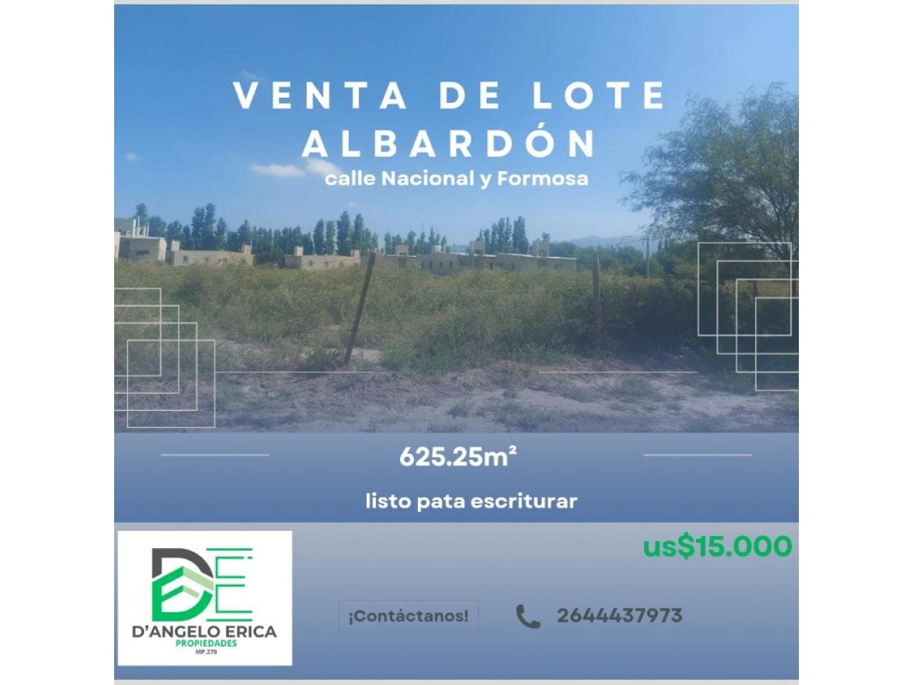 Vendo Lote En Albardon