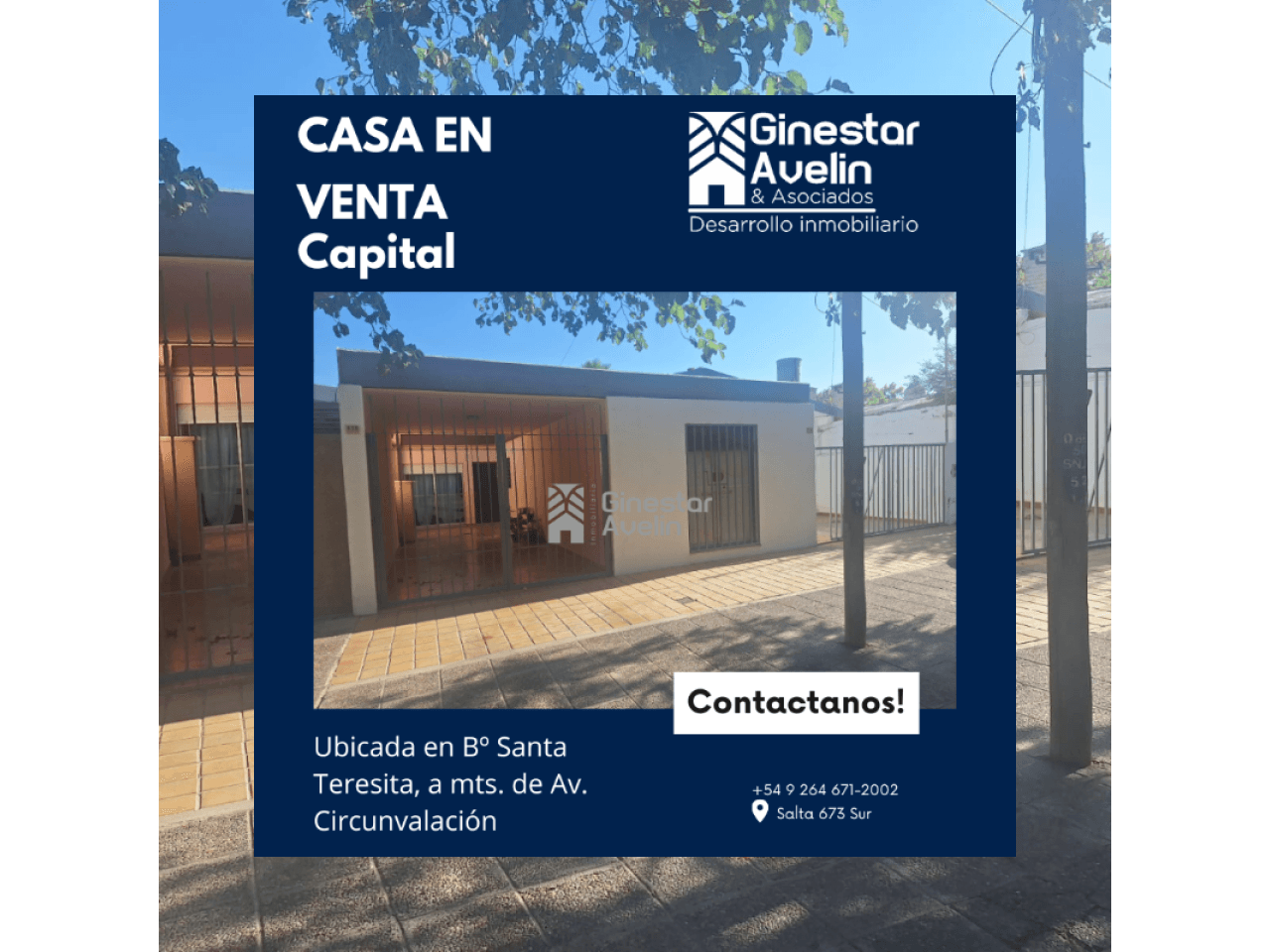 Venta - Casa, 3 Dormitorios - Bº Santa Teresita - A Mts. De Av. Circunvalación - Capital - Alquilada