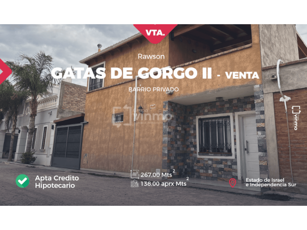 Venta Casa Rawson - Apta Credito- 3 Dormitorios Barrio Privado En Rawson.