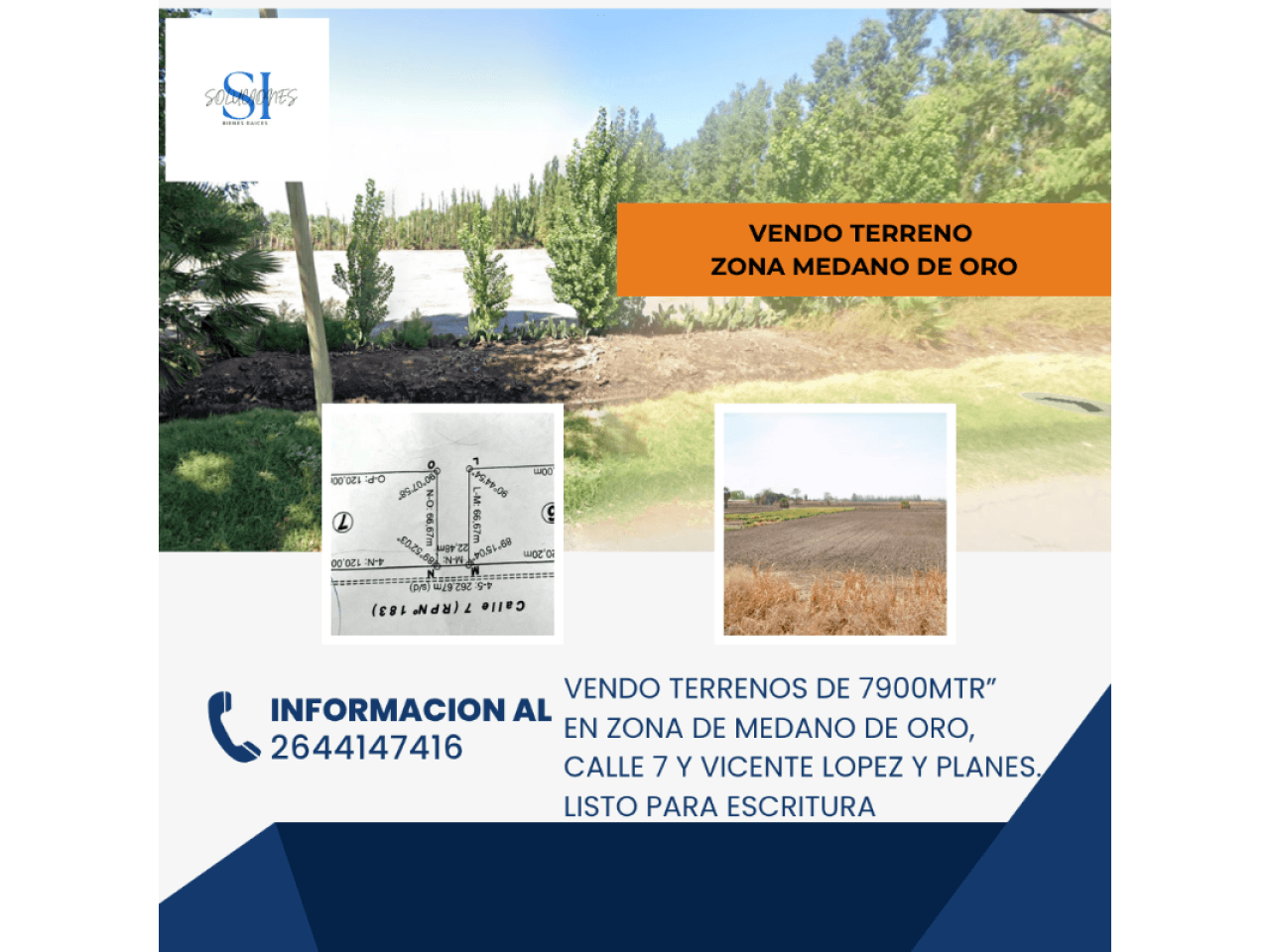 Venta Terreno 7900mtr. Zona Medano De Oro. Rawson