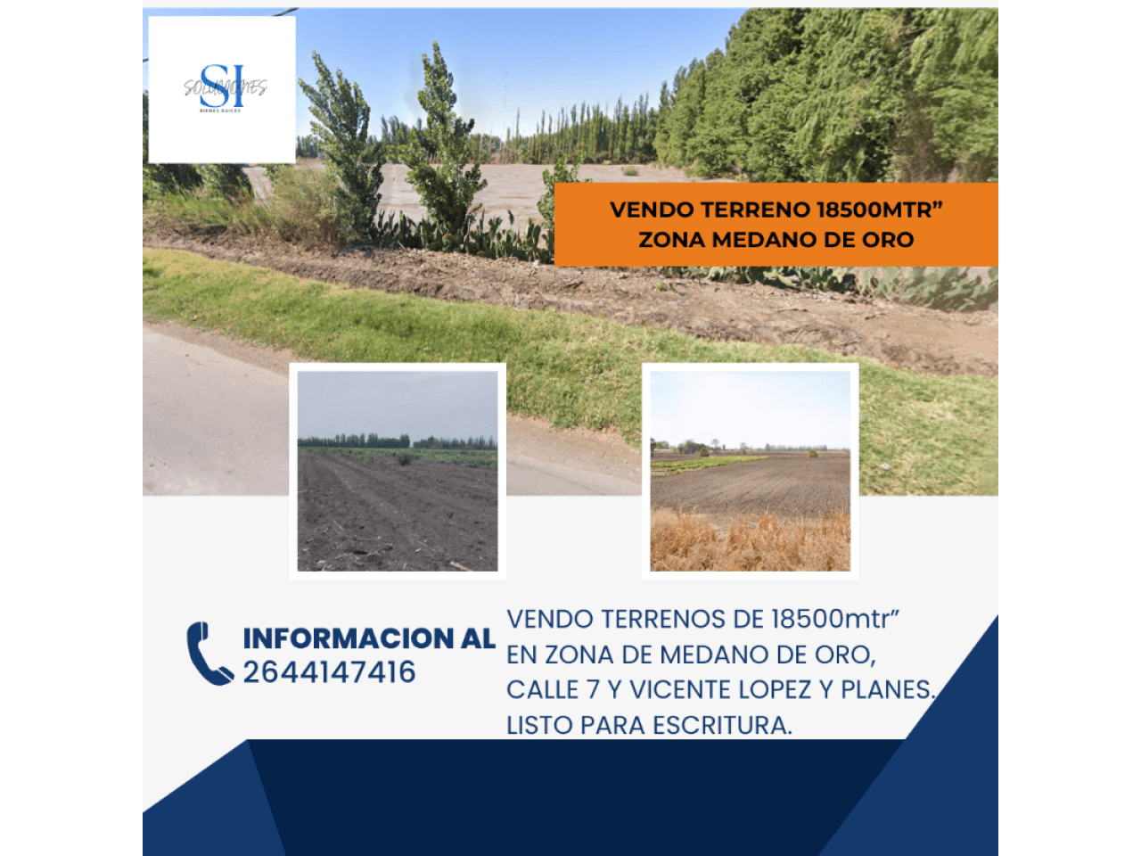 Venta Terreno 18500mtr Zona Medano De Oro. Rawson